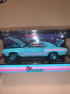 Pro Street CHASE 1969 Chevrolet Camaro Z/28 Die-Cast Toy Car - Aqua